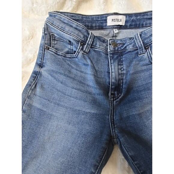 Pistola Medium Wash Stretch Skinny Blue Denim Jeans Women’s Size 27 Casual - Picture 6 of 9
